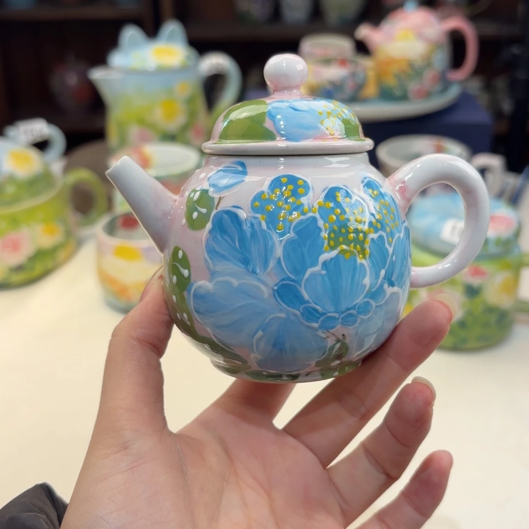 景德镇手绘高温釉下彩陶瓷茶具