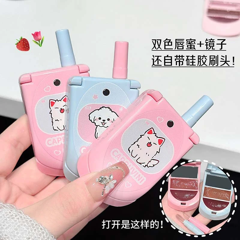 CAPPUVINI触屏萌兽固体唇蜜 水光镜面滋润嘟嘟唇不易掉色持妆唇釉