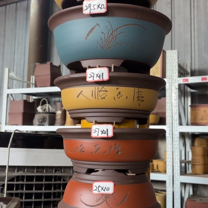 紫砂花盆100-6。