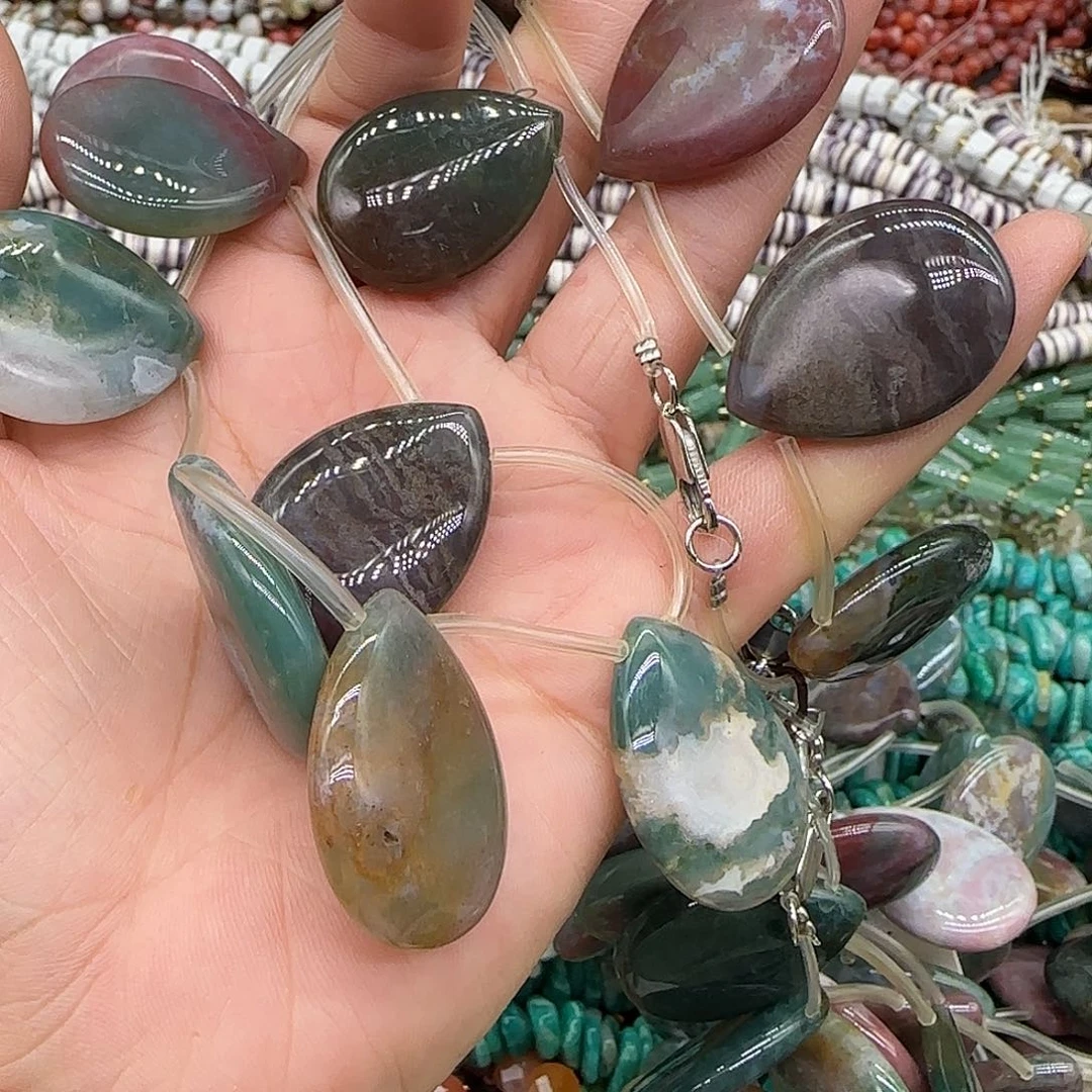 合金玛瑙/玉髓珠宝半成品印度玛瑙项链一条