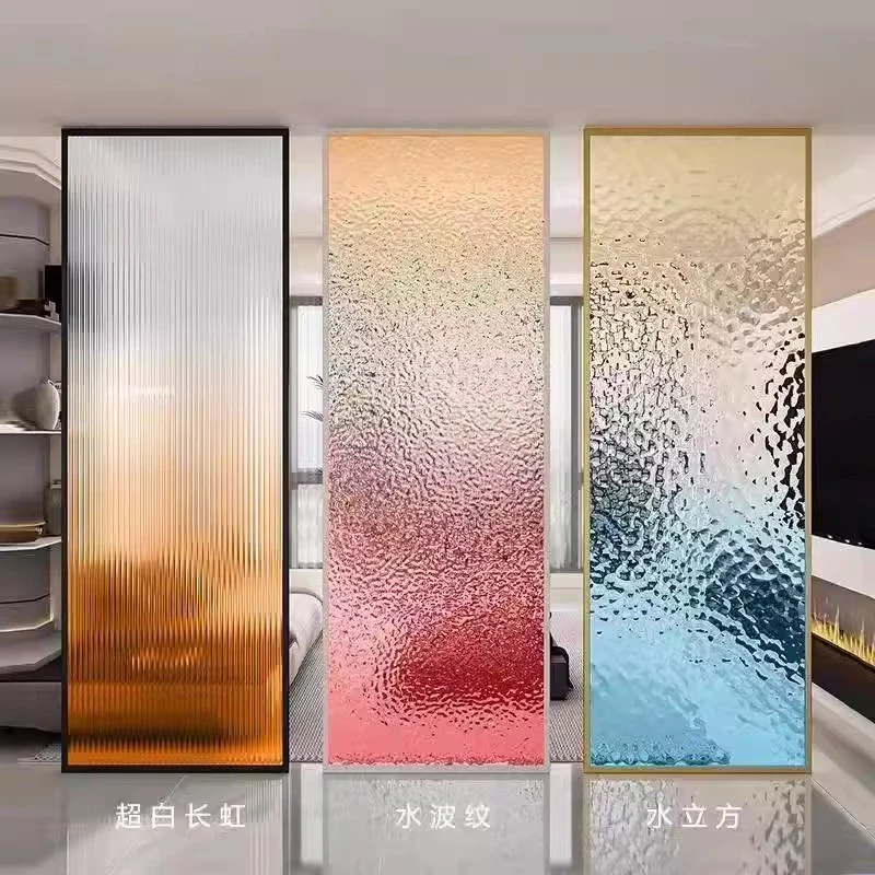 渐变玻璃屏风隔断客厅入户玄关卫生间半墙洗手台酒店现代简约定制