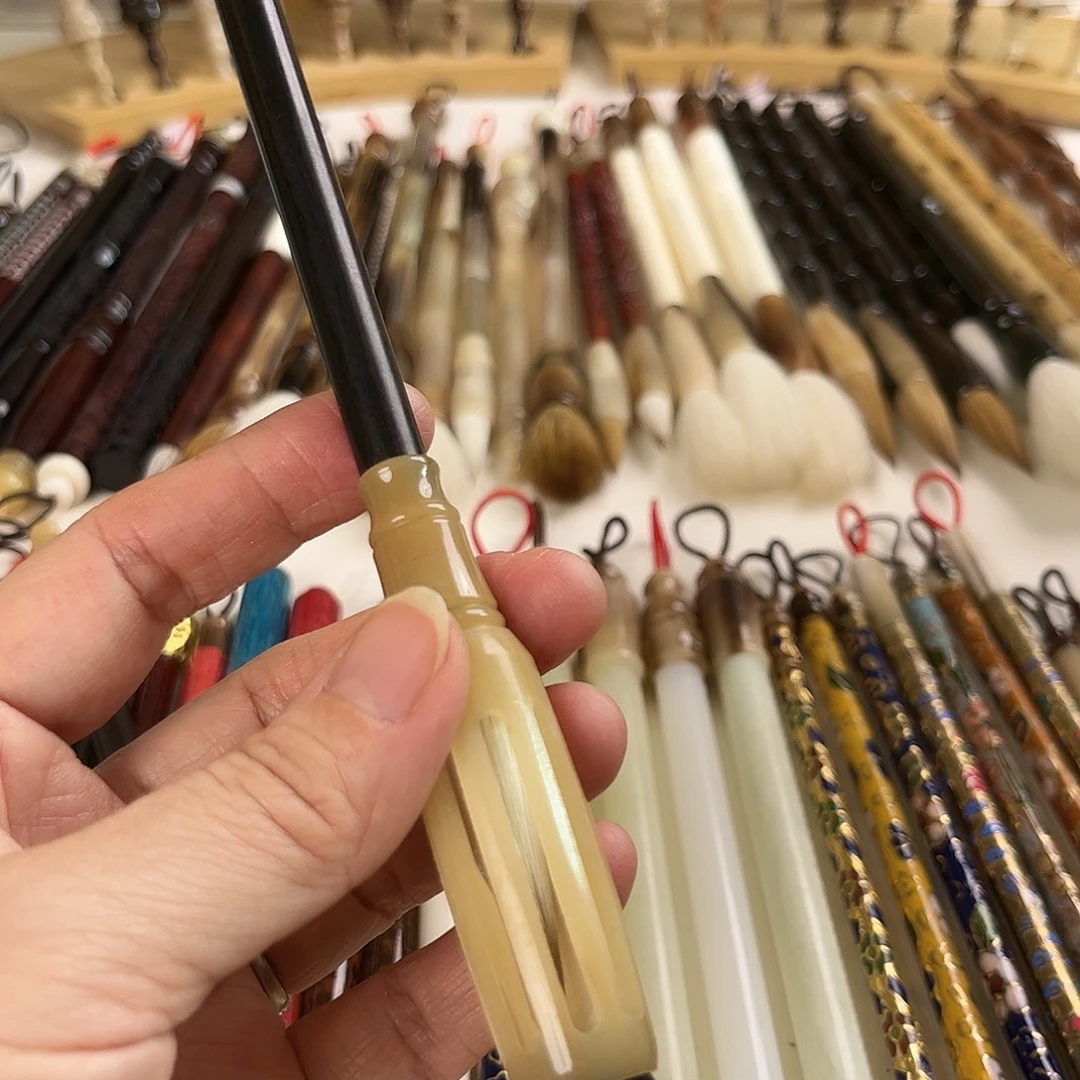 黑檀杆灯笼帽狼羊兼毫1支出锋3.5