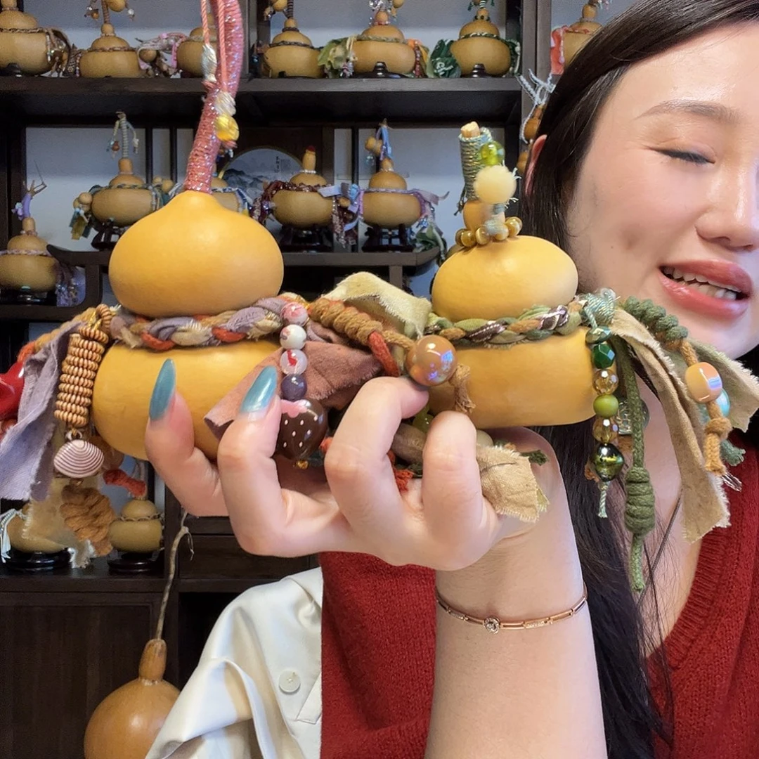 ༺***༻钱袋子葫芦摆件葫芦一对