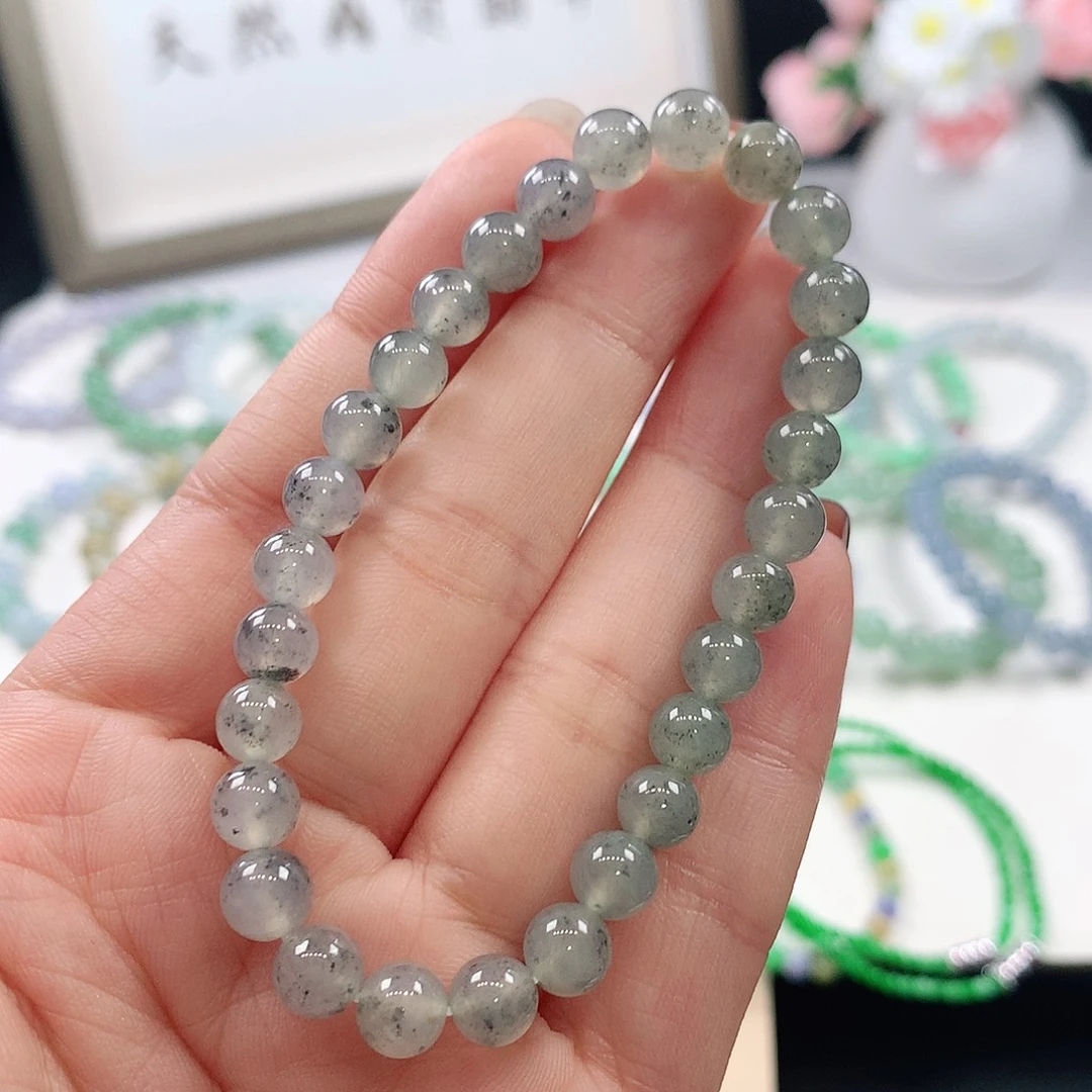 米***多翡翠未镶嵌手链6.4