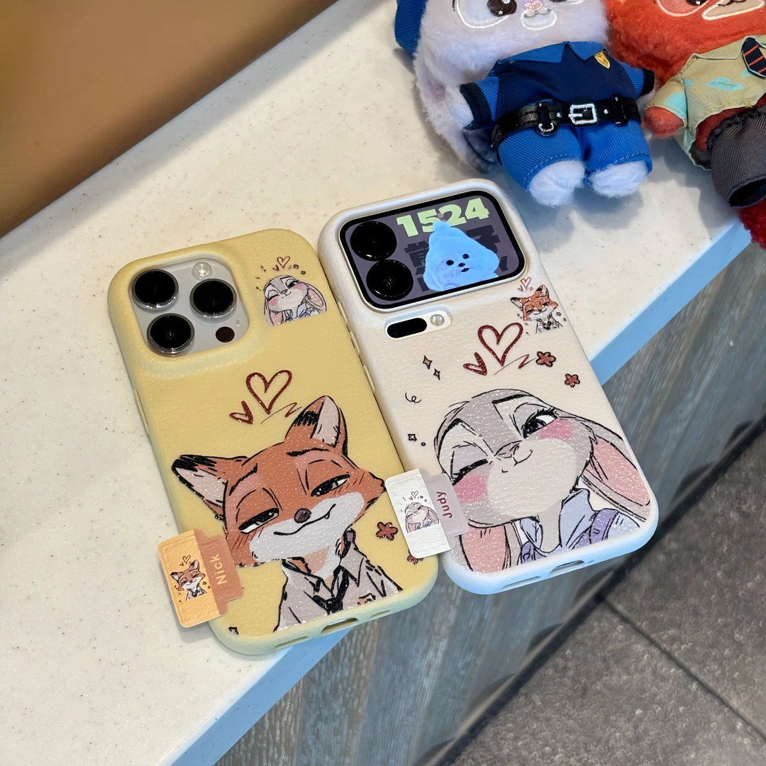 爱心尼克朱迪标签适用苹果17/16promax手机壳华为vivo小米15oppo