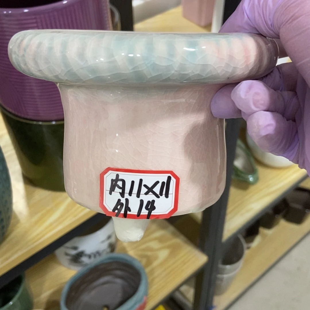 红陶高温陶瓷花盆