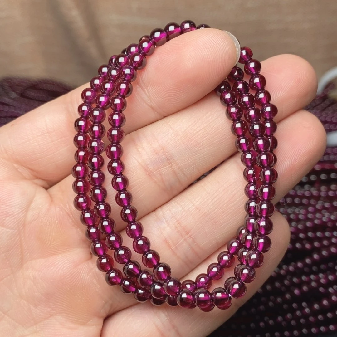 石榴石手链未镶嵌卡4.3紫牙乌