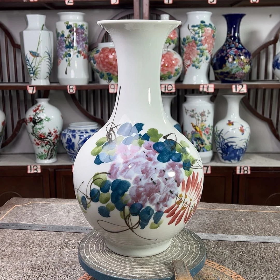 摆件陶景德镇陶瓷赏紫藤