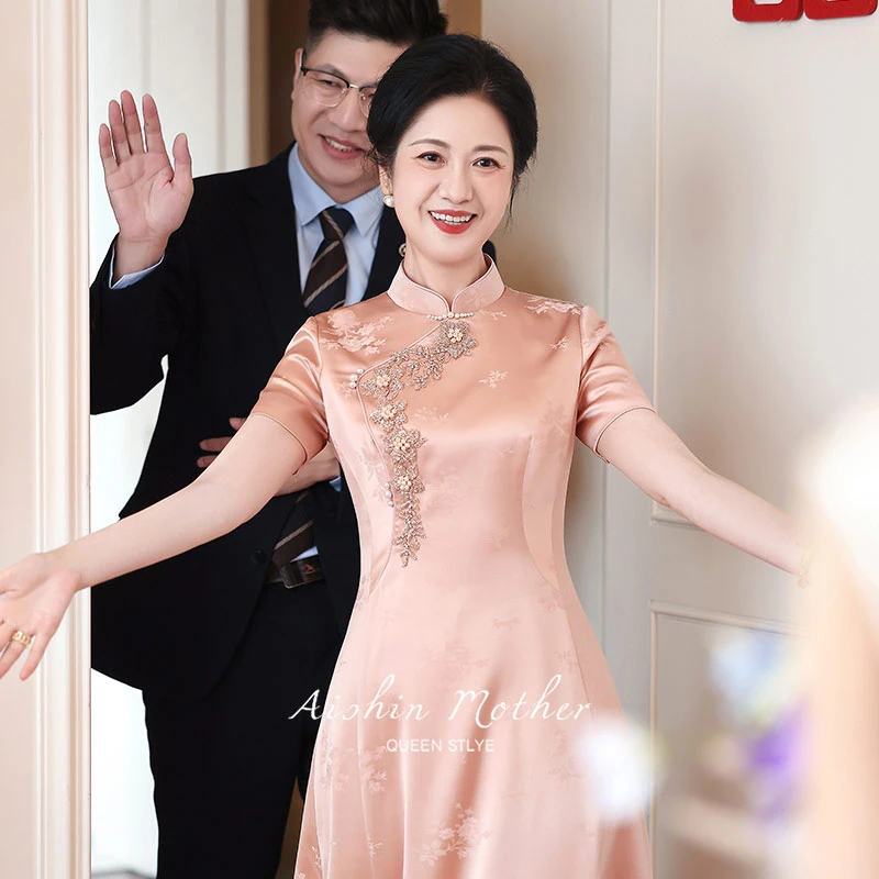 艾诗霓【星河】高端气质喜婆婆结婚2025新款妈妈装婚宴装礼服裙显瘦