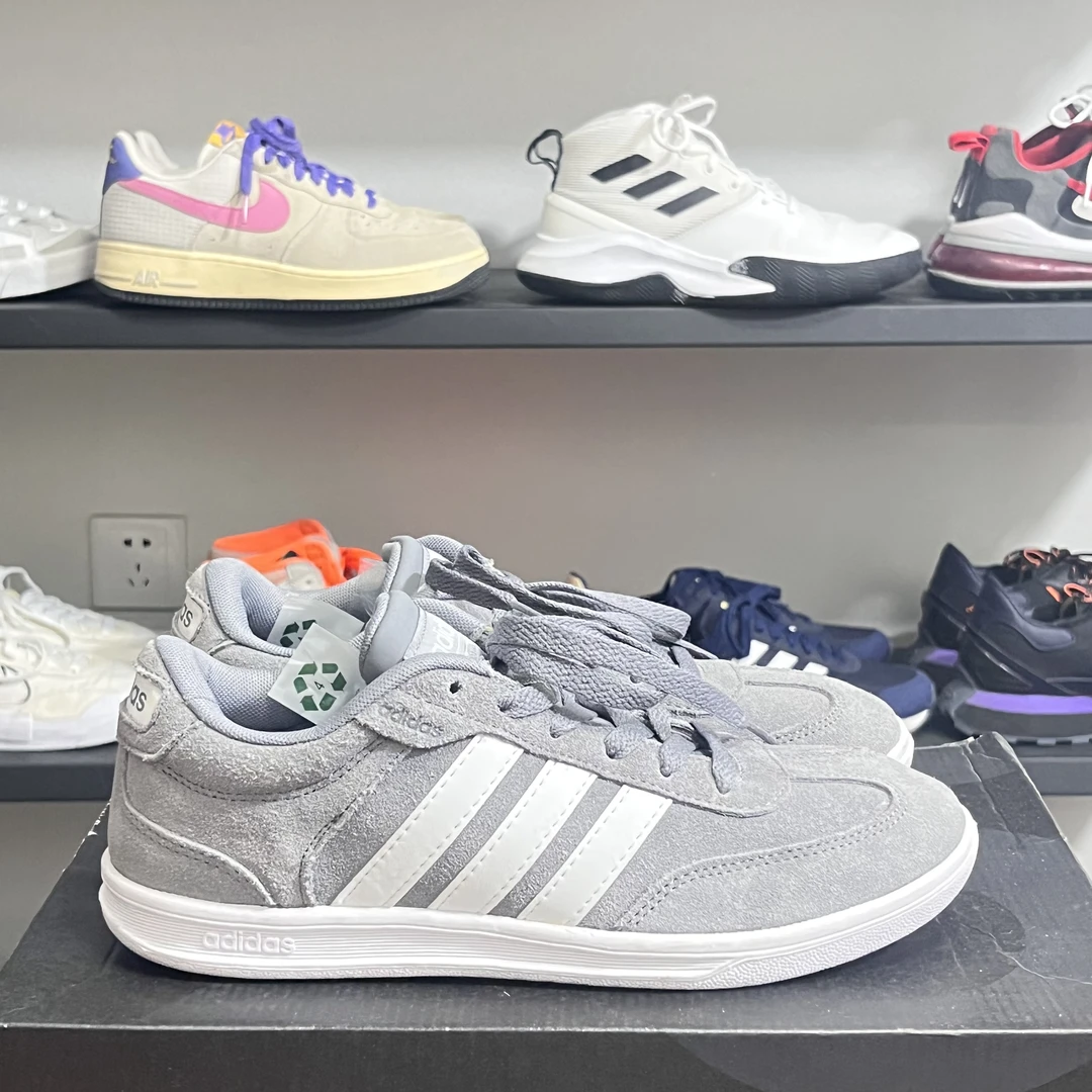 40码adidas Originals Samoa Vulc 运动休闲鞋 灰色 二手正品