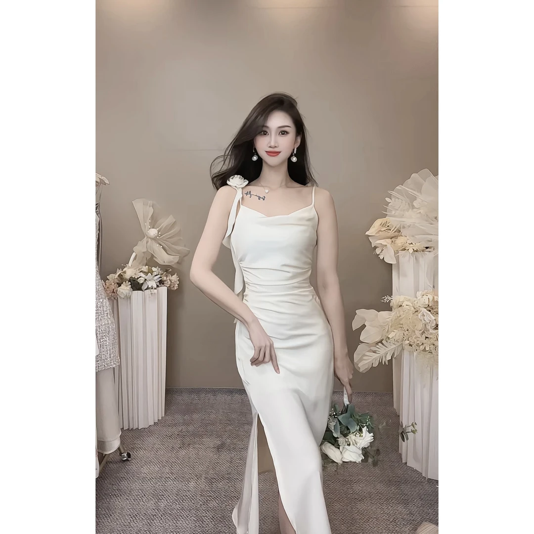 LMMMGOGH13春圣诞显瘦气质法式性感小众收腰修身包臀名媛设计感