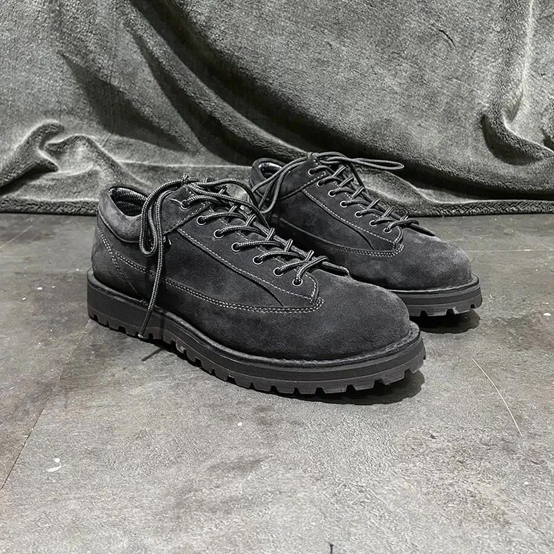 日系潮流复古反毛皮男鞋FIELD BOOTS 麂皮GTX防水户外工装登山鞋