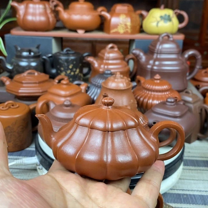 茶壶紫砂筋纹君德100cc原矿赵庄朱泥特价