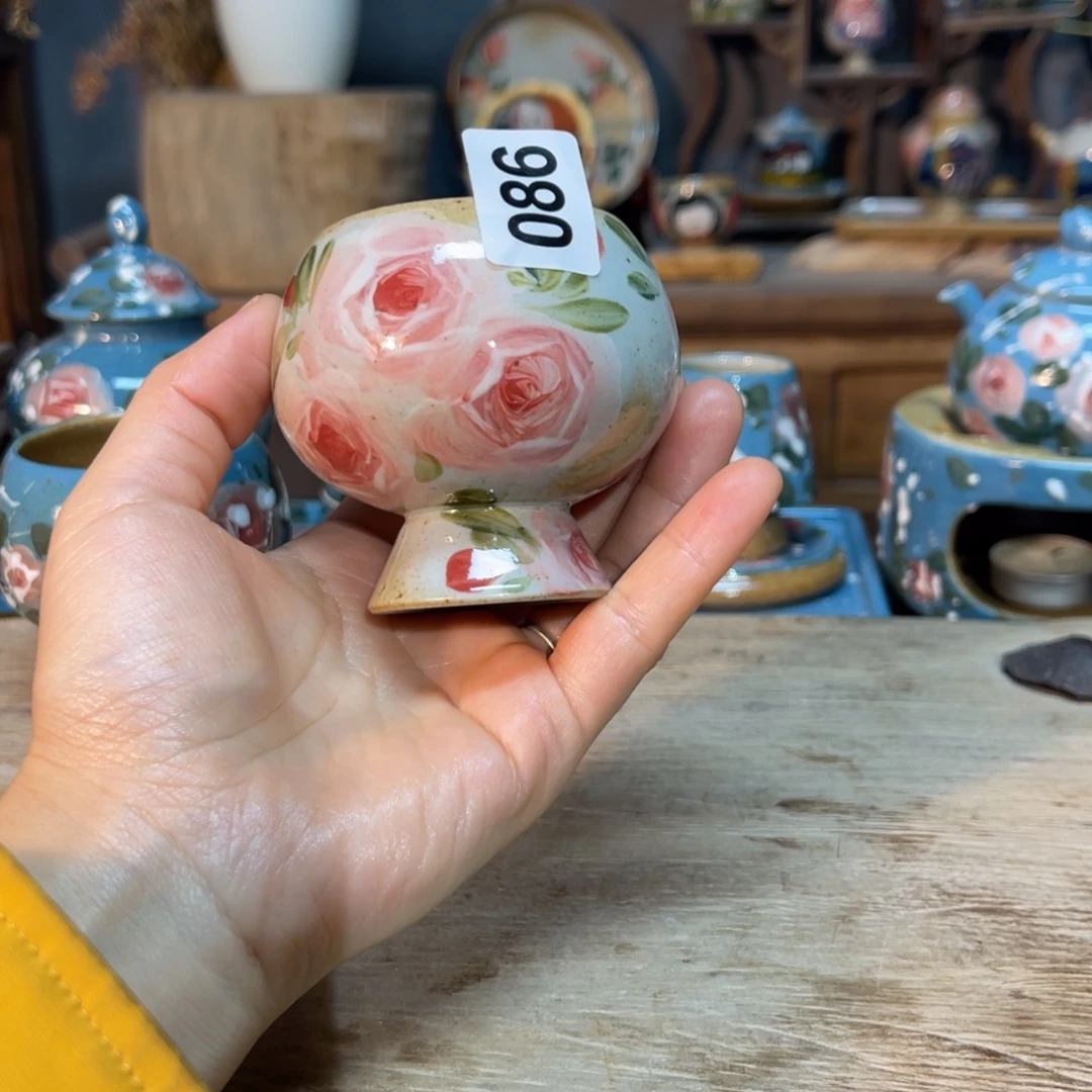 爱***新壶素浅陶瓷手工手绘