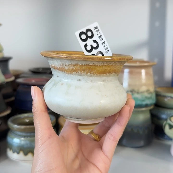 景德镇手工陶瓷盆 口7.5