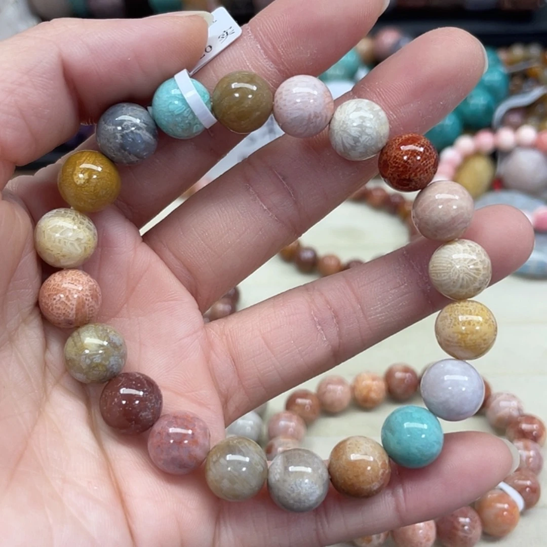 未镶嵌手串硅化珊瑚（珊瑚玉）026