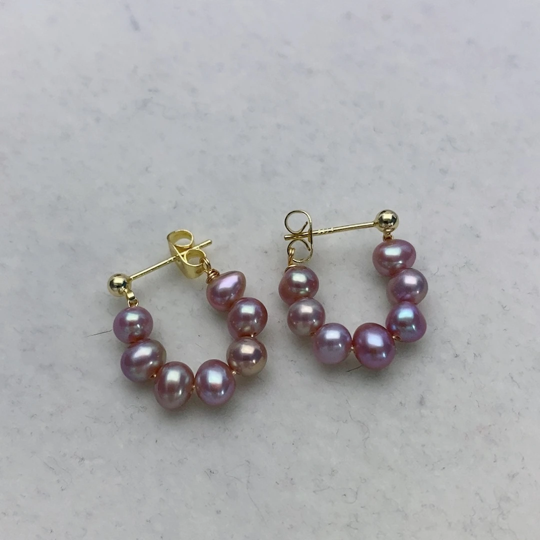 【闪购商品】淡水珍珠耳饰银S925镶嵌56