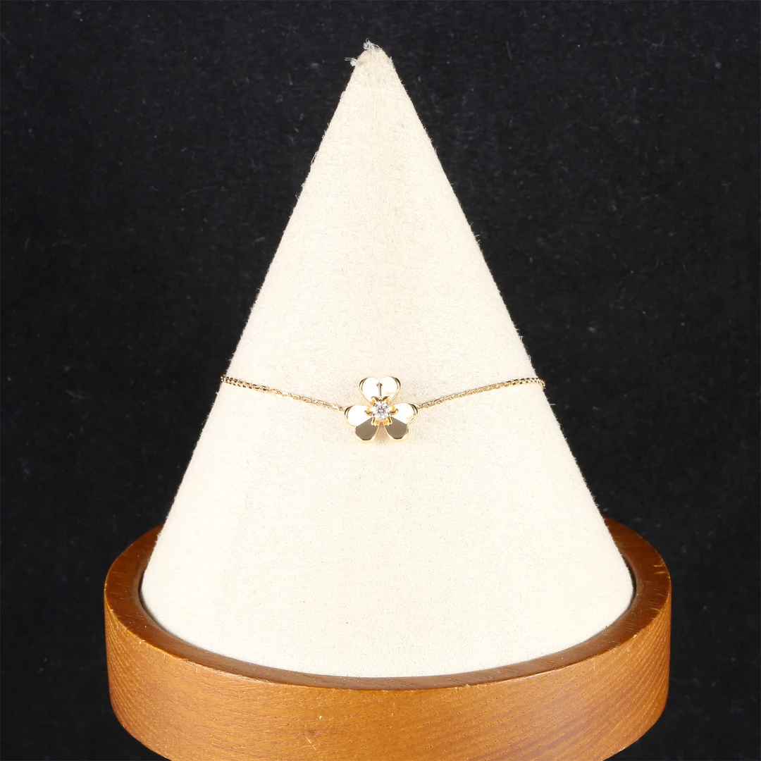 全新未使用 梵克雅宝 小花佳珊8701 Frivole 花朵手链 迷你 单钻