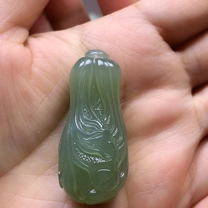 和田玉18K金镶嵌颈饰