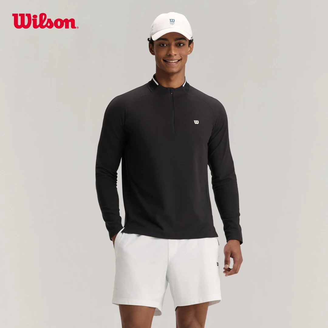 【新款】Wilson威尔胜官方秋季男士ALLEY半拉链磨毛高领长袖WM20071
