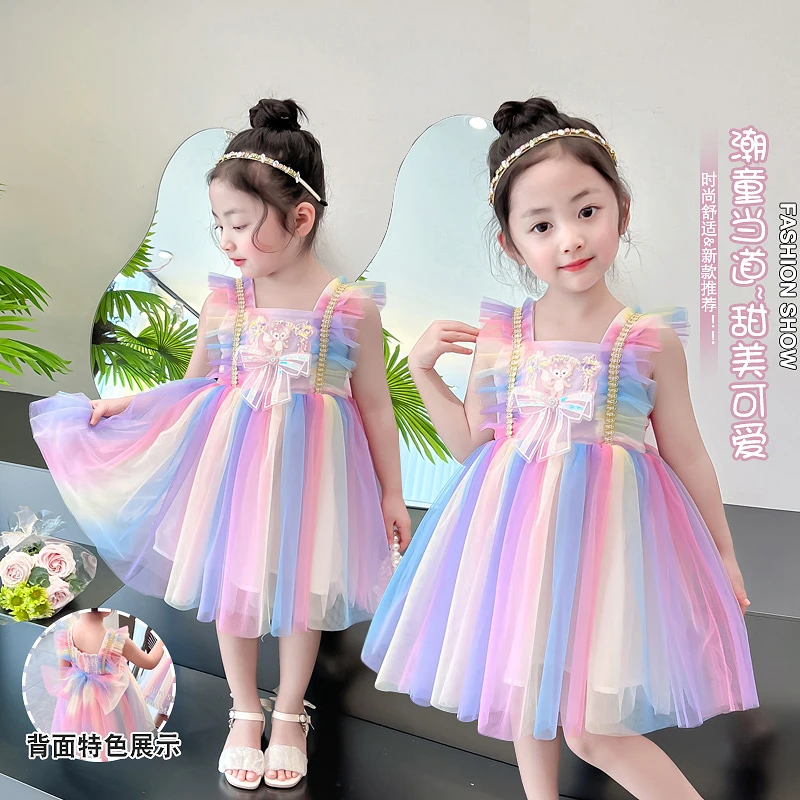 女童公主裙2025夏装3-6岁宝宝小女孩裙子夏季洋气小孩儿童连衣裙