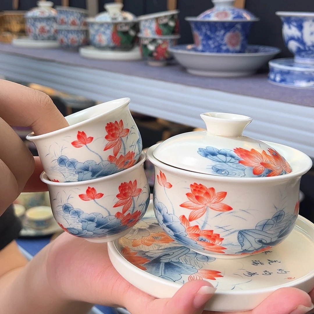盖碗里的水煮开后