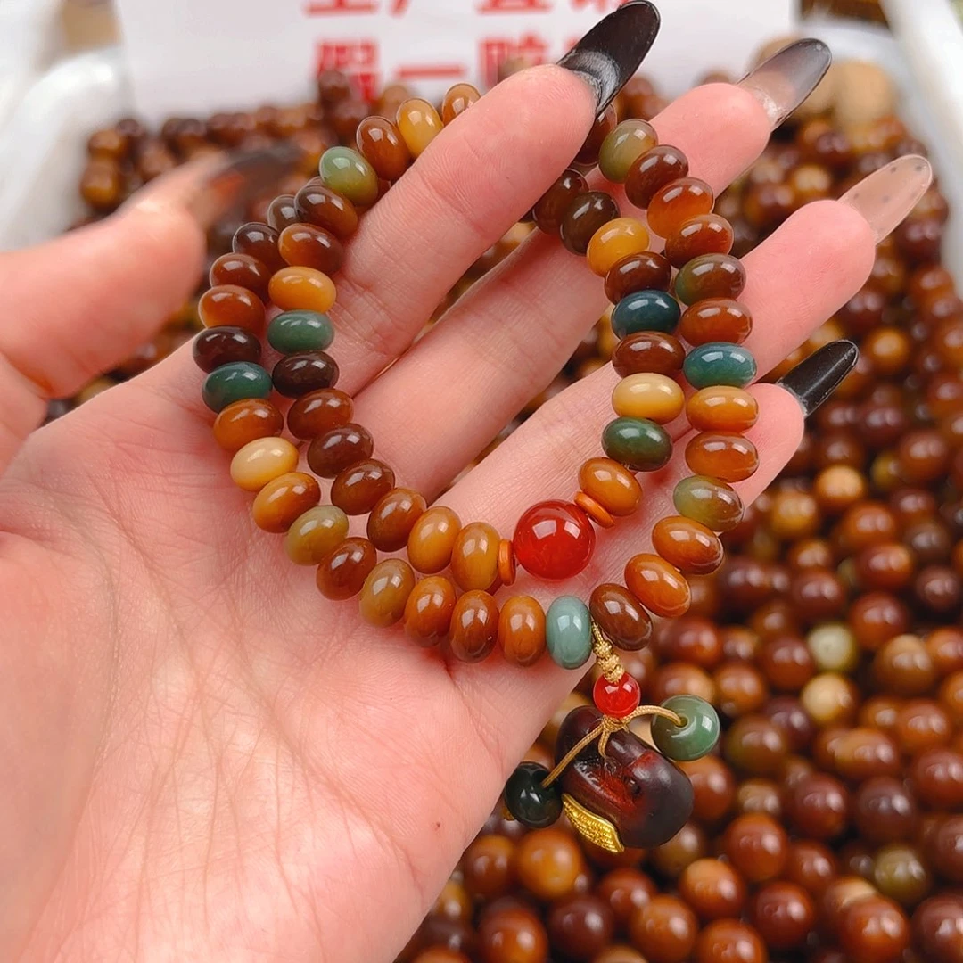 吊坠菩提根/象牙果小敦煌双圈