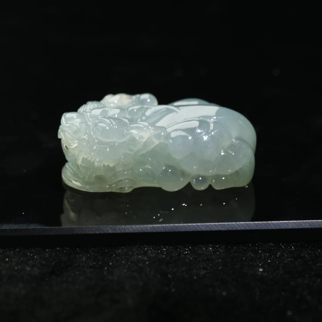 6天然缅甸翡翠A货晴水貔貅/801366/上海嘉禾拍卖