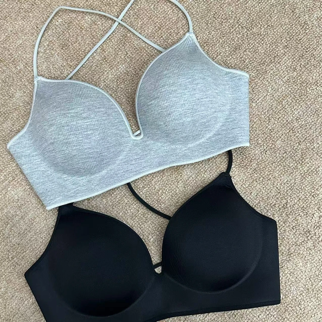 龙牙童推荐【+8cm】通勤夏季上衣背心舒适美背性感风无钢圈简约舒适