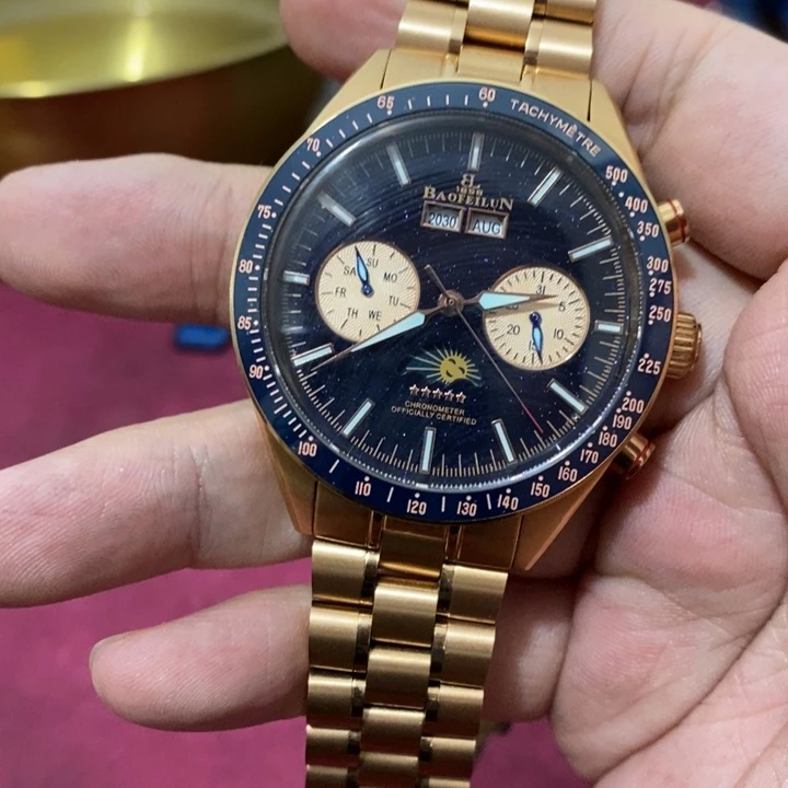 魔***王钢锻造碳不锈钢机械机芯