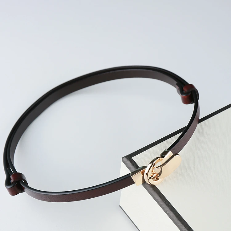 百搭牛皮可调节腰带2色CD21648