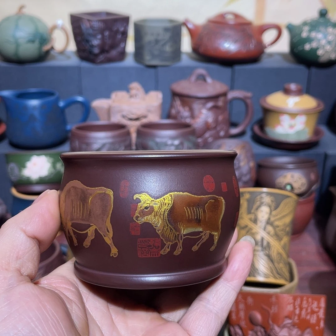 原矿紫砂手工主人杯