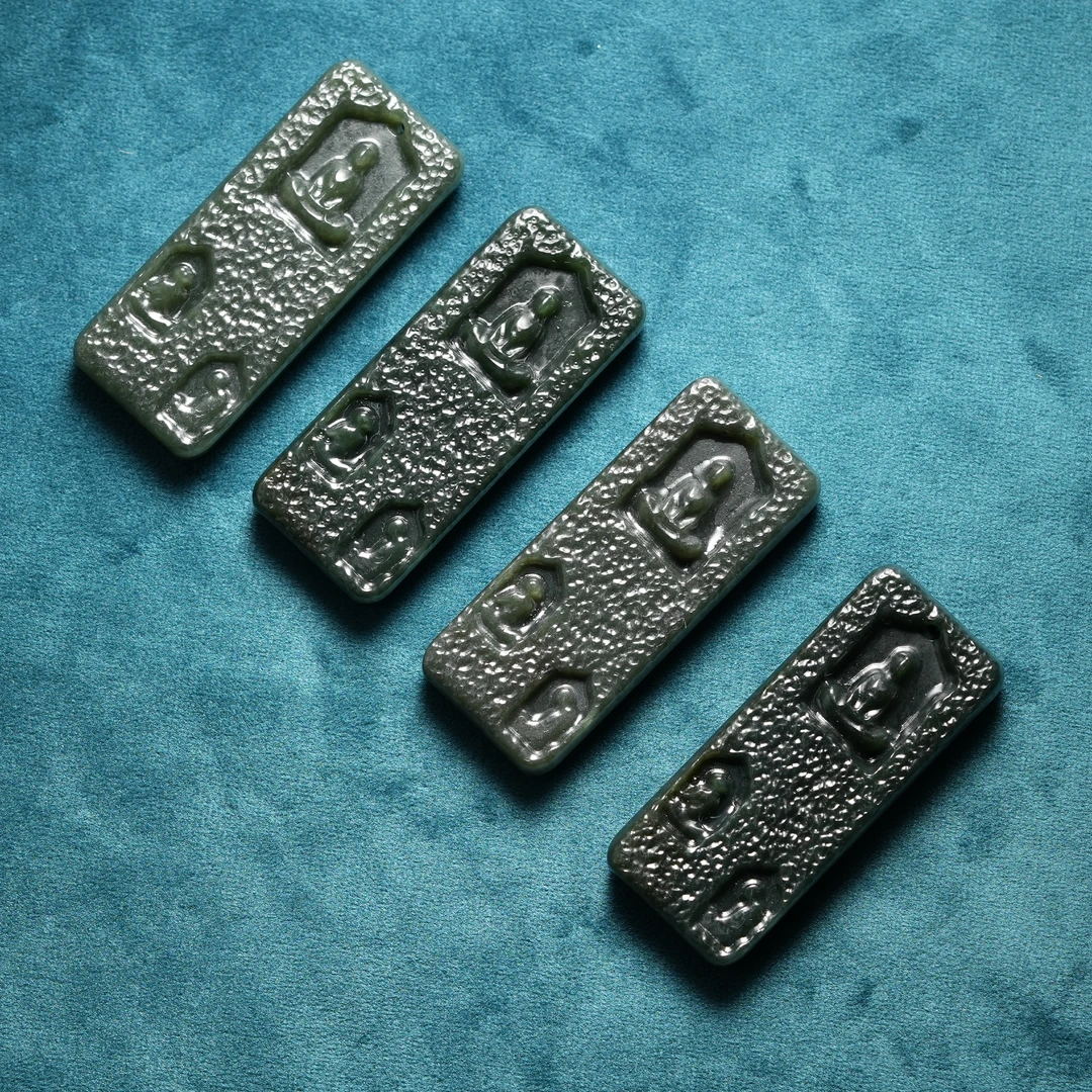 天然和田玉沙枣青锤纹悟道吊坠无相佛无事牌挂件  多样性发一个