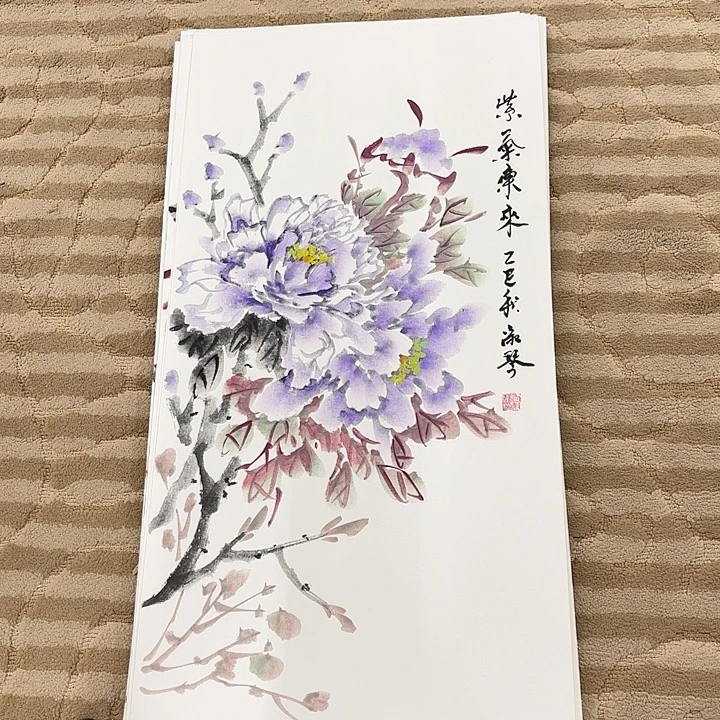 国画花鸟等图案和50.50