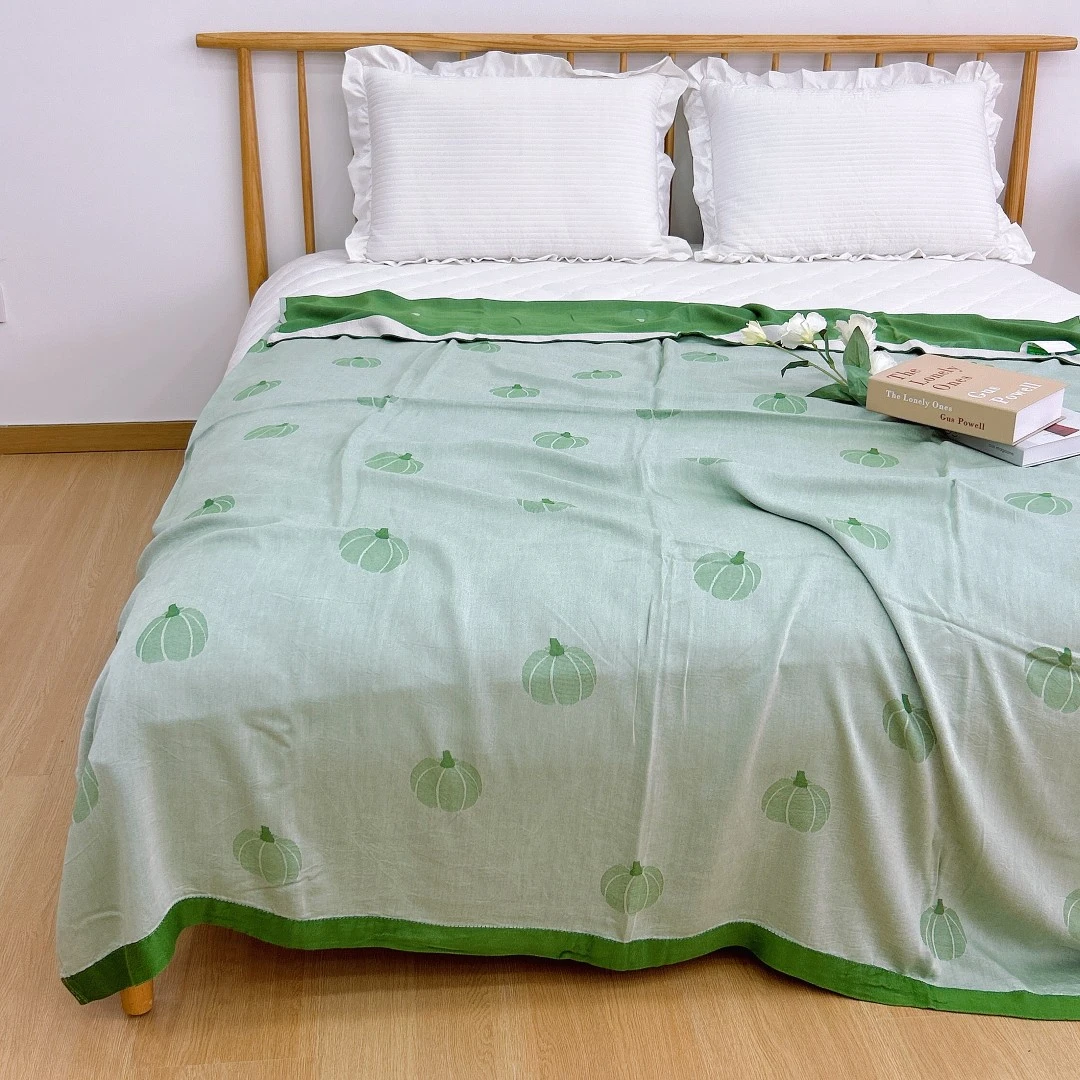 【南瓜】150×200cm柔软竹纤维单人休闲毯盖毯一条