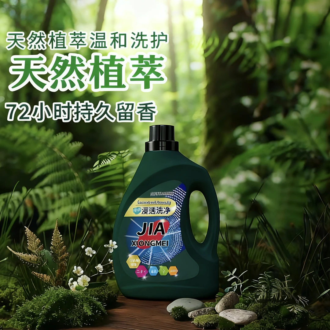 山茶花香氛洗衣液持久留香深层除螨家庭装温和清洁护理3公斤