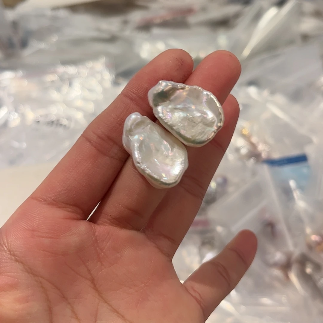 淡水珍珠耳饰银S925镶嵌