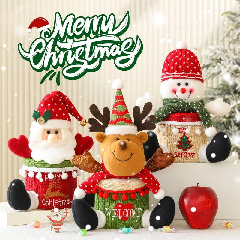 圣诞节乡村针织立体带脚苹果盒平安夜圣诞礼物