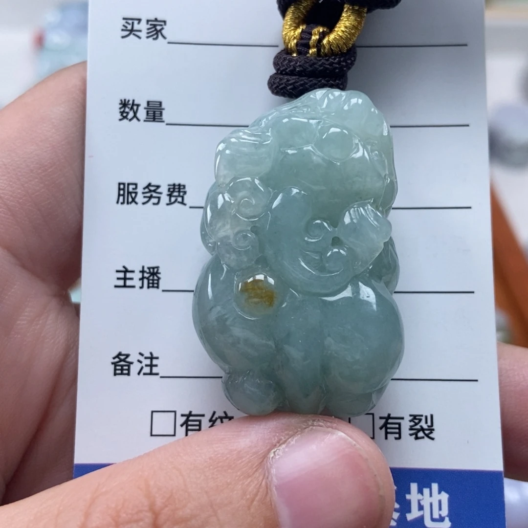 琴***儿翡翠未镶嵌颈饰如意貔貅