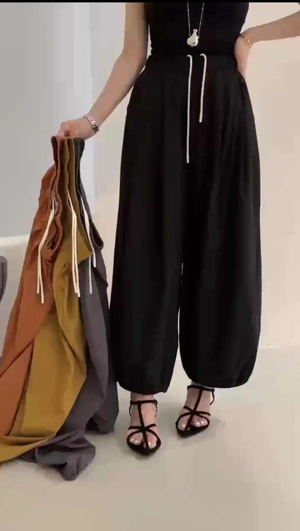 2510#简约百搭灯笼裤