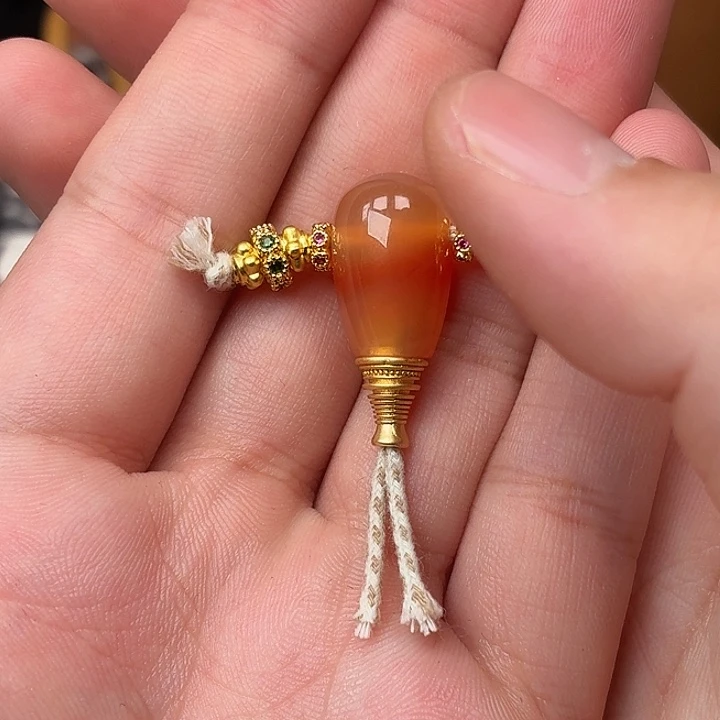 玛瑙/玉髓未镶嵌配饰水滴三通