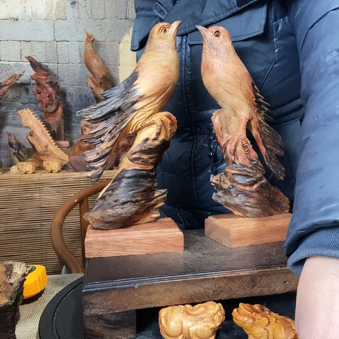 松木琥珀木把喜鸟