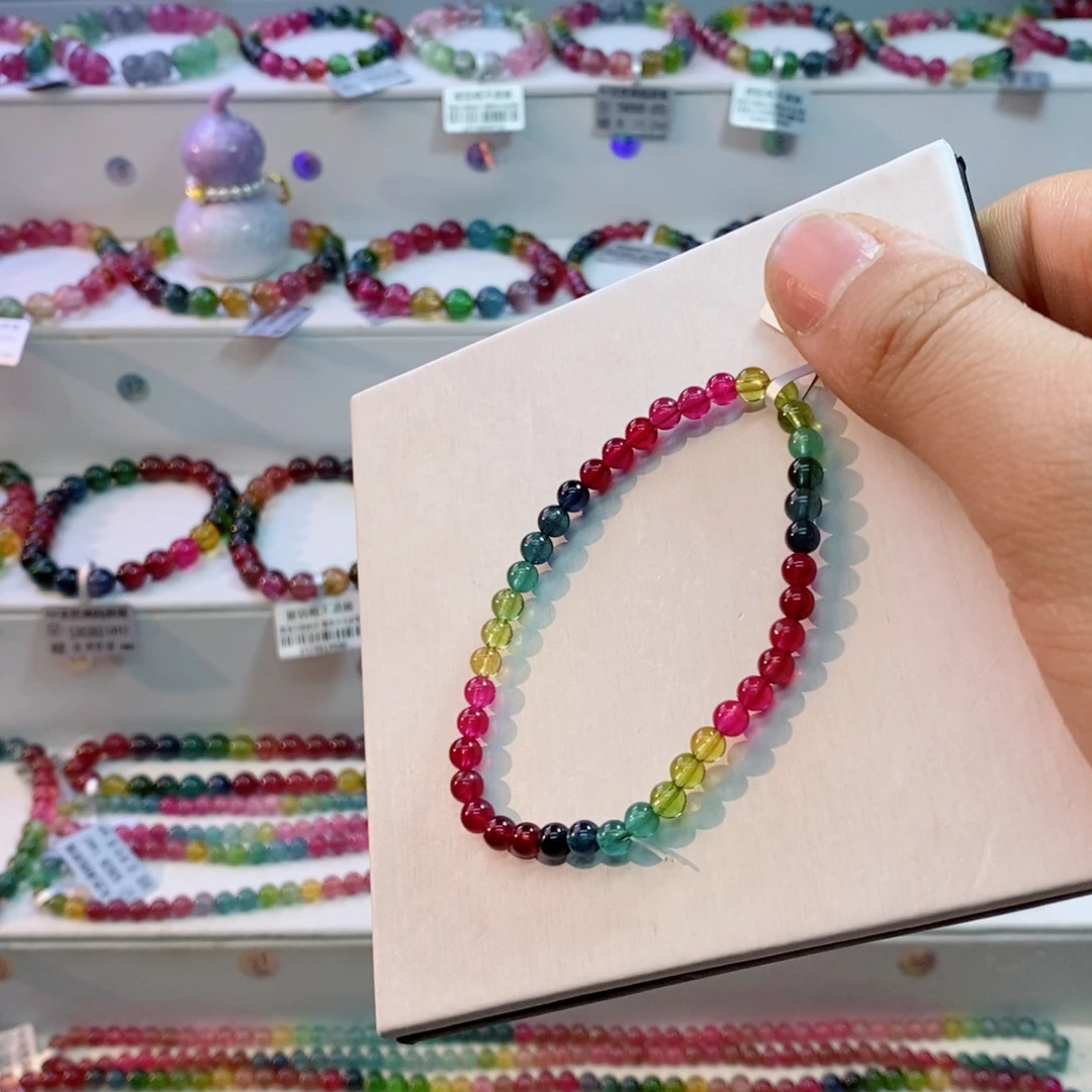 碧玺未镶嵌手链多样性发一条