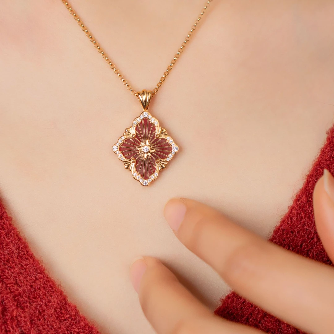 坠链均925银 「拉丝布」S925纯银镀金项链布家同款