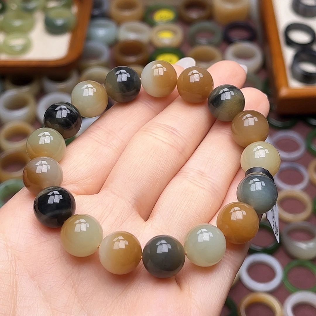 和田玉未镶嵌戒指卡12楼兰三色