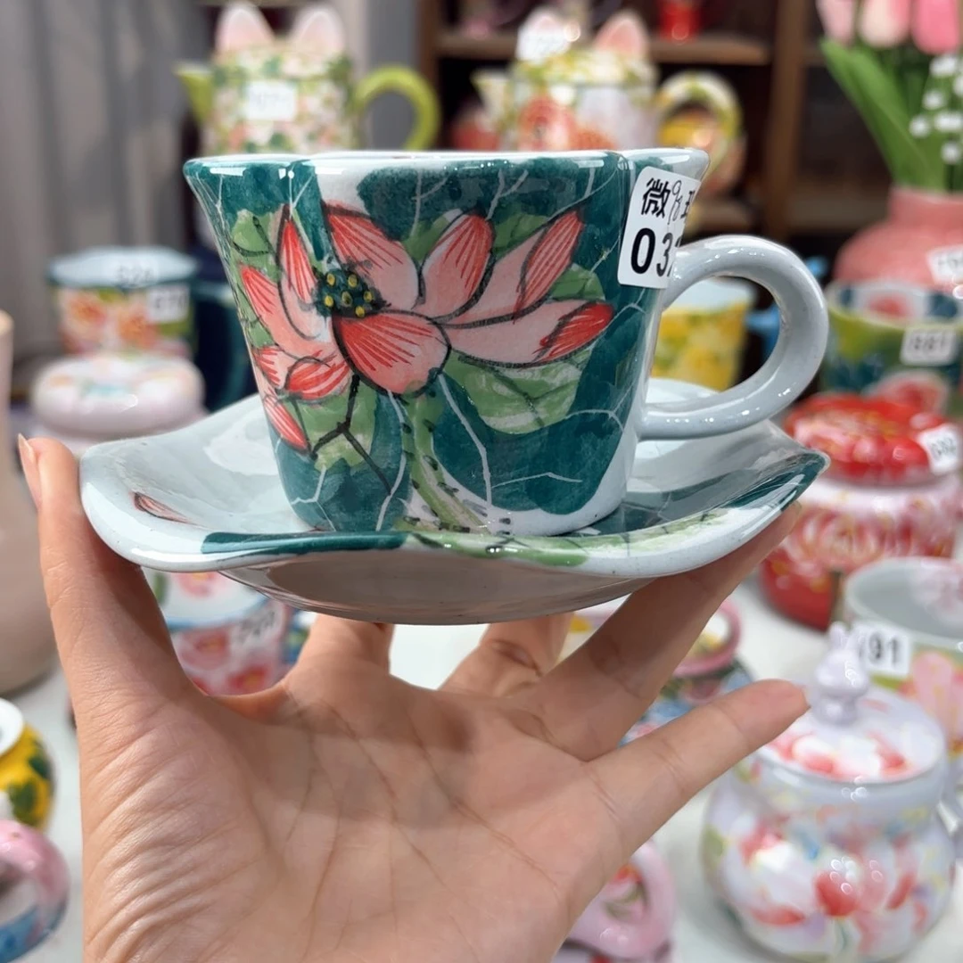 景德镇手绘高温釉下彩陶瓷茶具