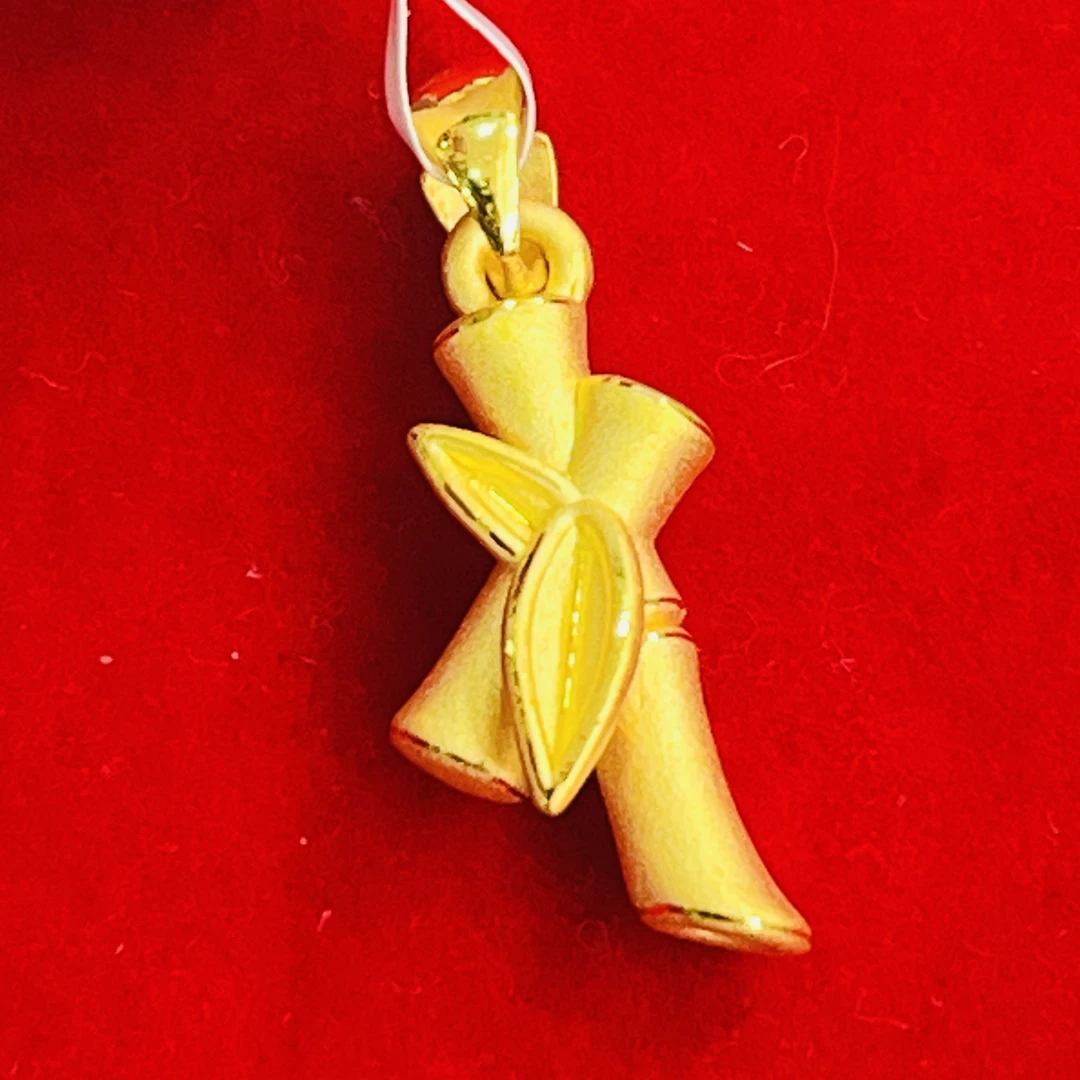 【夏夏专享】足金999饰品 竹节吊坠 1.64 JP