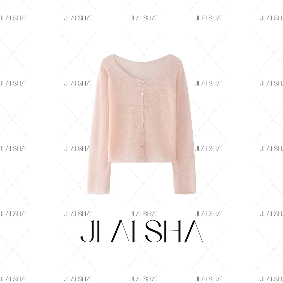 JAS 今屿【巨巨巨好穿的基础开衫】亚麻竹节质感轻薄 JAS-TT-2401