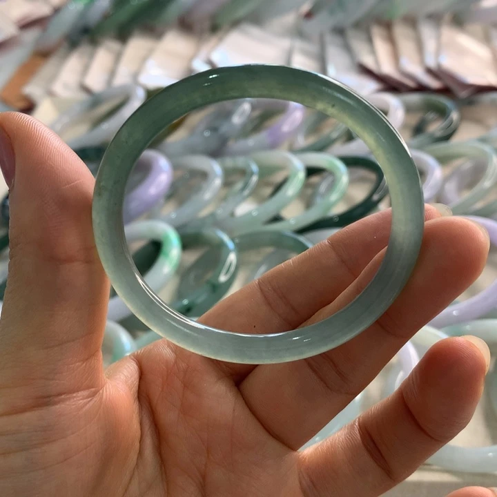 翡翠未镶嵌手镯贵妃圆50.3