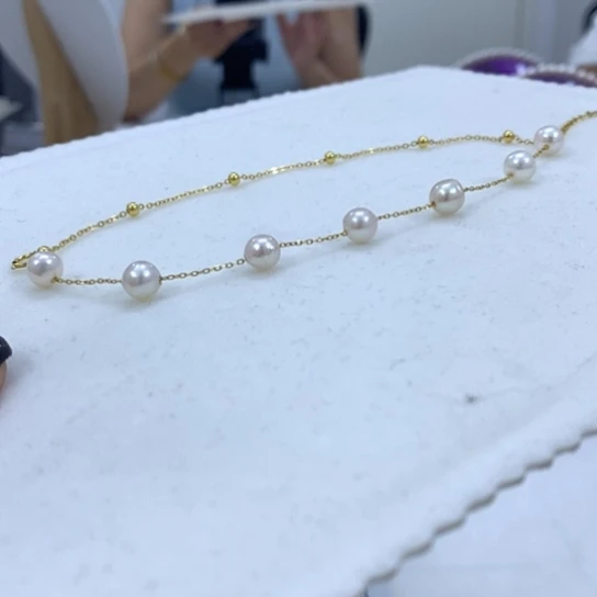海水珍珠银S925镶嵌颈饰